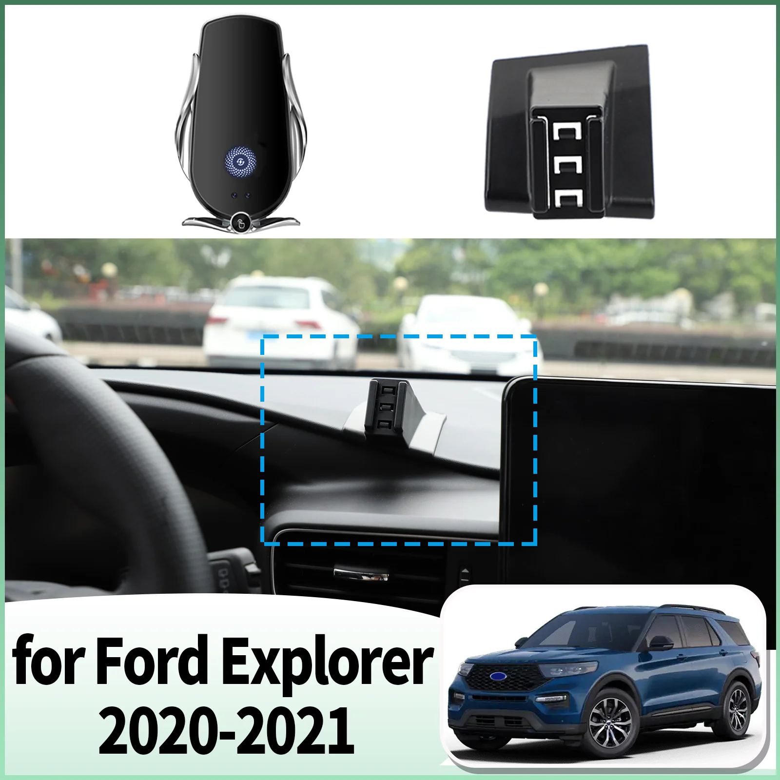 

fit for Ford Explorer 2020 2021 Specific Dashboard Navigation Phone Holder Mount Design Car​​ accessoires