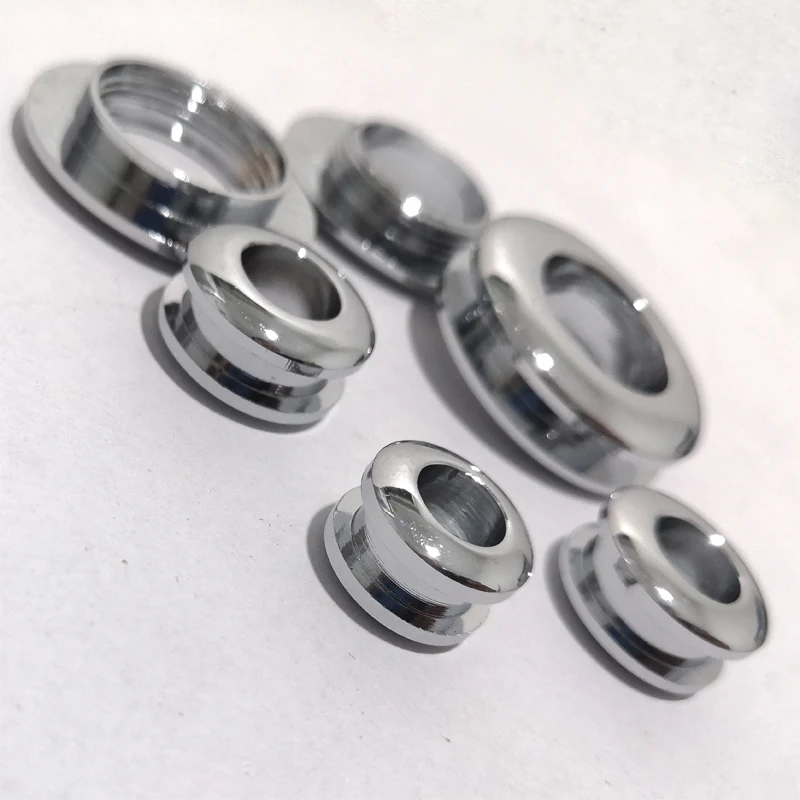 

28*15mm 10Pcs Chrome Plated Brass Gas Hole Grommet Screw Threaded Connection Eyelet Bag Belt Part Leather Craft Handmade Buckle