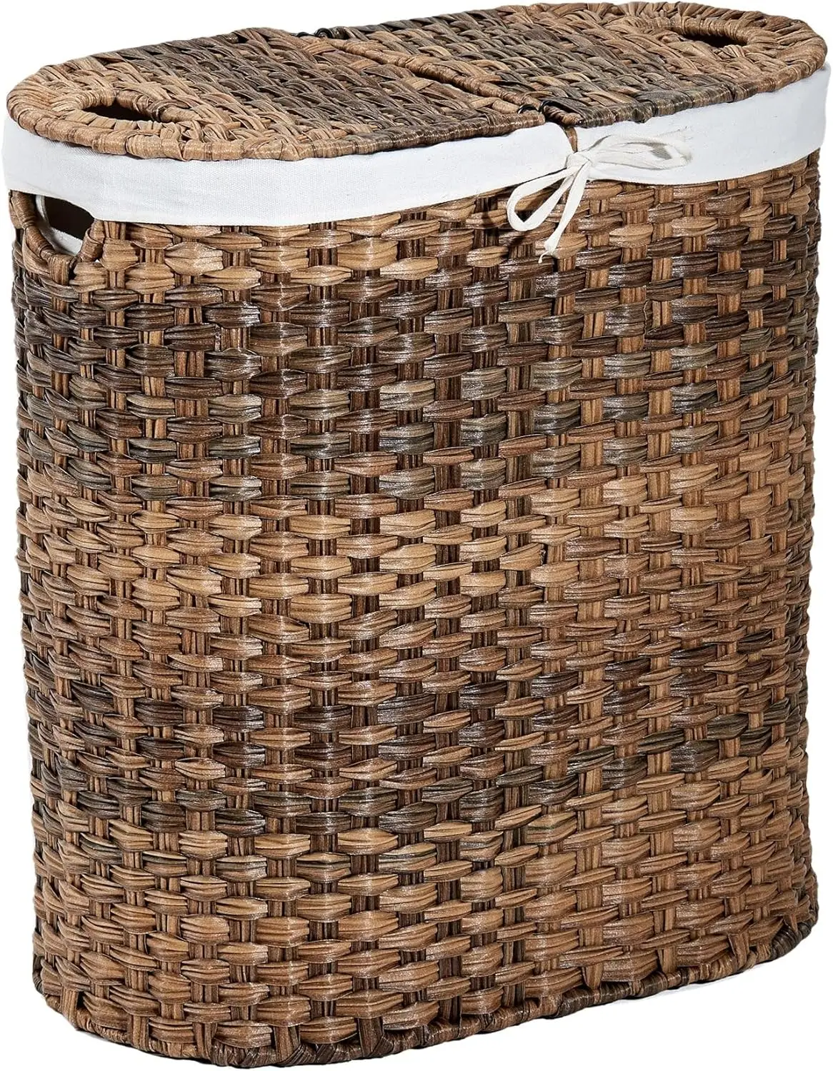 

Premium Handwoven Portable Laundry Bin Basket with Carrying Handles, Household Storage for Clothes, Linens, Sheets