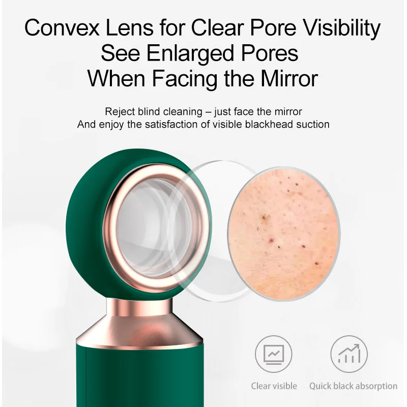 منظف مسام الوجه للرؤوس السوداء الكهربائية مع مكبر للرؤوس السوداء للرجال والنساء #4