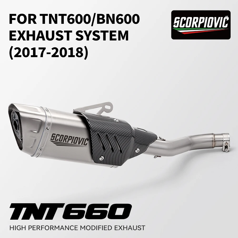 

Motorcycle Exhaust Pipe Middle Link Pipe Adapter Escape Moto Slip on Exhaust For Benelli 600 BN600 BJ600 TNT600