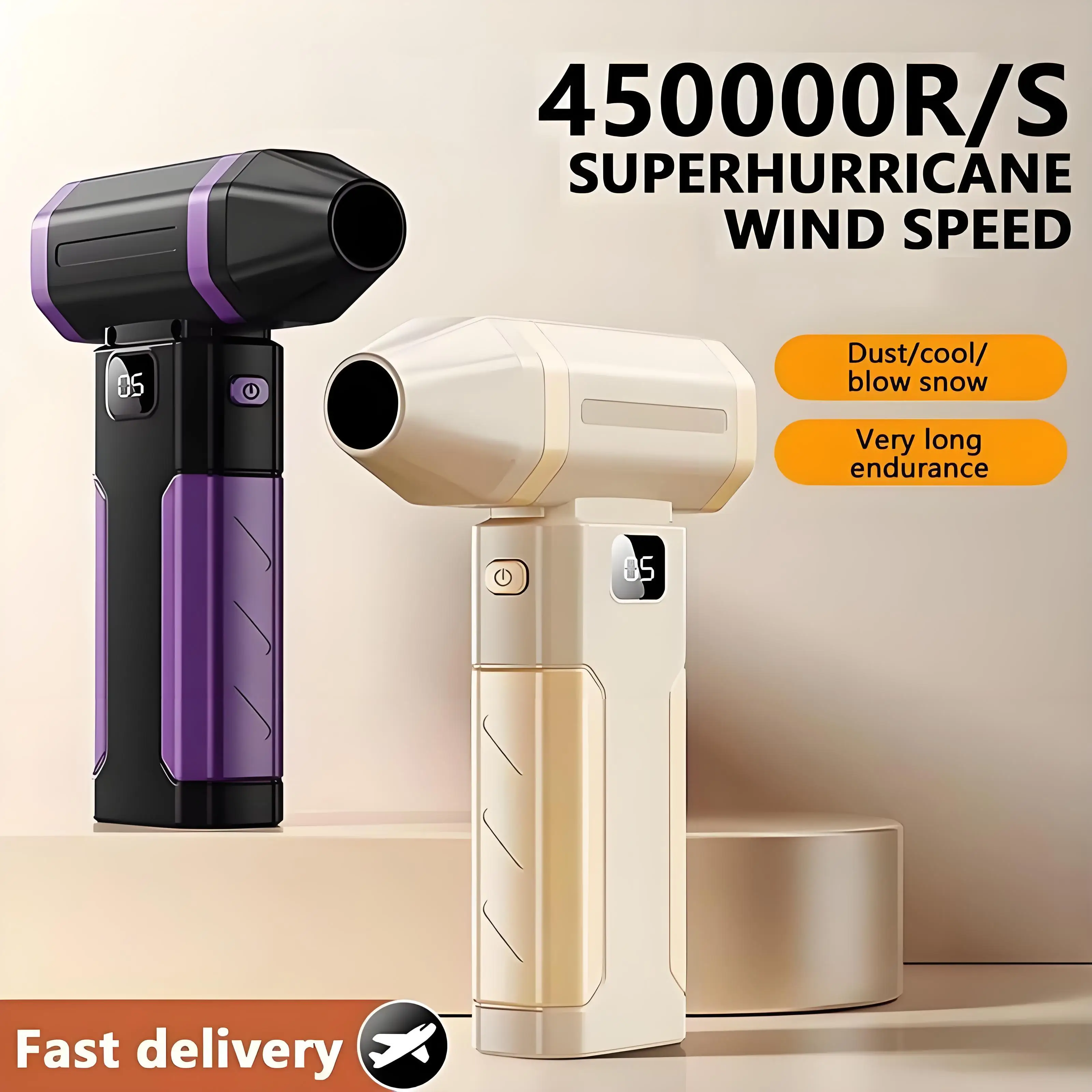 New 450000RPM Powerful Air Blower Turbo Jet Fan High Speed Turbo Violent Fan Brushless Motor Handheld Duct Fan PC Clean Tool