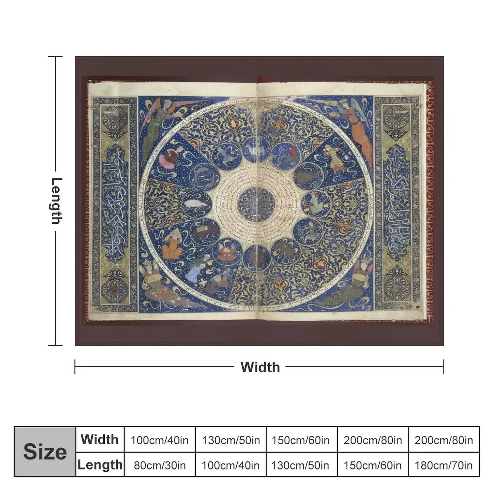 Medieval Illuminated Astrology Horoscope Throw Blanket Plush warm winter Soft Plush Plaid Blankets For Baby Blankets