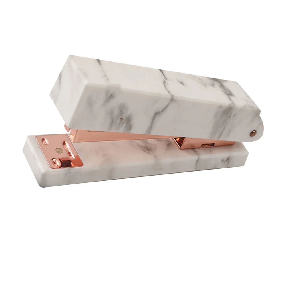 로즈 골드 스테이플러 문구 용품 클래식 수동 현대 학교 데스크탑 학생