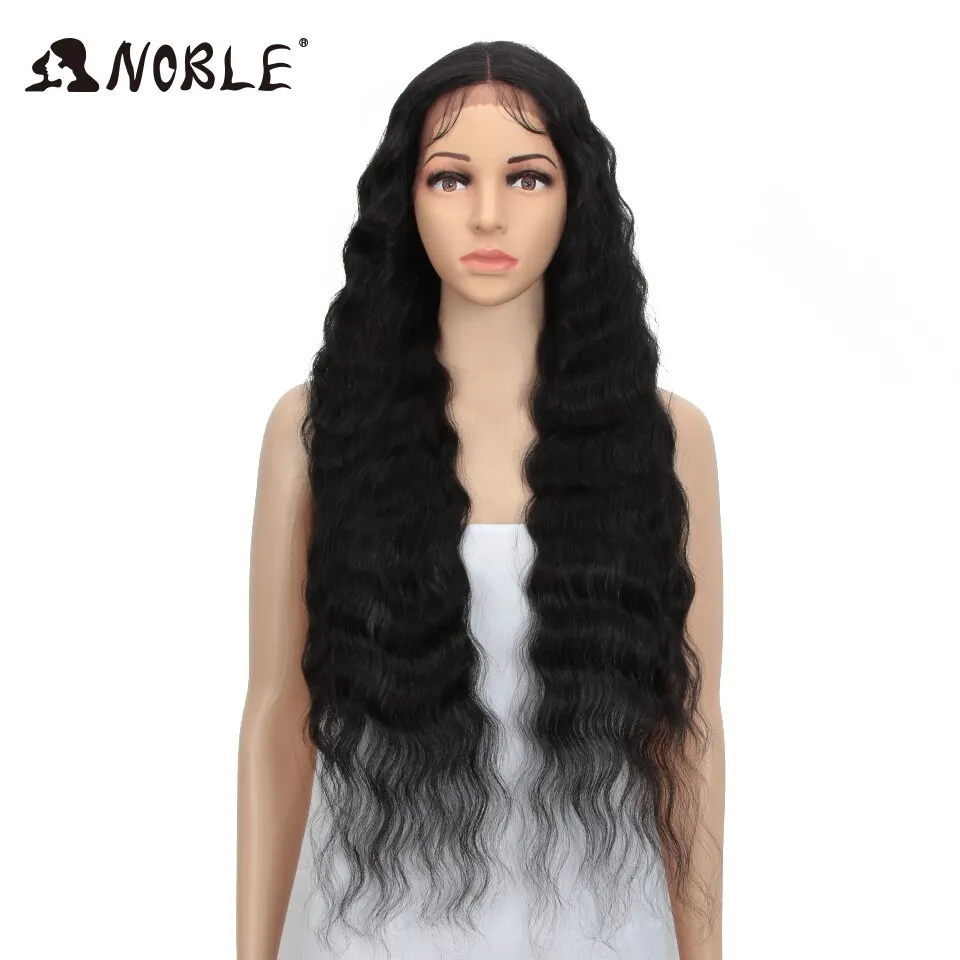 Noble Synthetic Lace Front Wig Baby Hair Wig Long Wavy 30 \