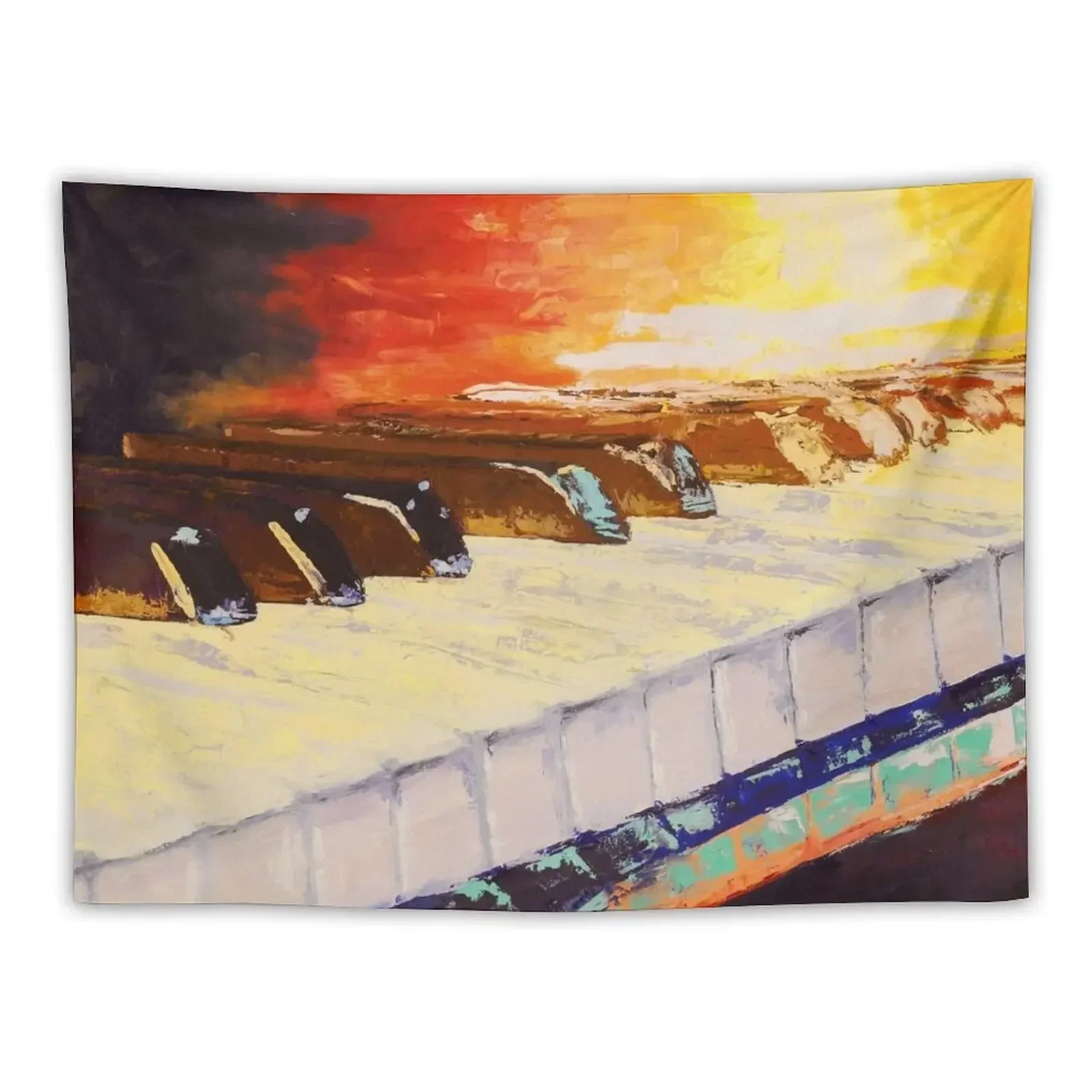 

Sunset Piano Tapestry Aesthetic Room Decor Wall Coverings Bedroom Decor Tapestry