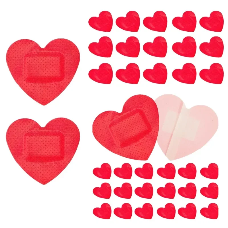 

20pcs/set Red Heart Star Band Aid for Wound Dressing Patch PE Plasters Waterproof Adhesive Bandages Concert Fans Face Stickers