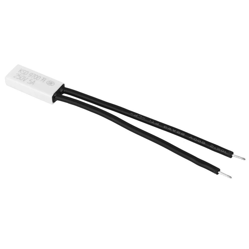 10pcs KSD9700 Normally Open Temperature Control Switch Thermal Protector Plastic Probe50℃