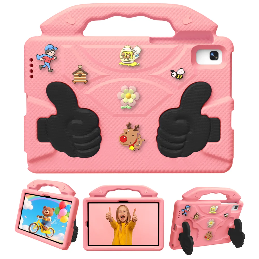 Kids Case for Lenovo Tab M10 FHD PLUS TB-X606F TB-X606X K10 TB-X6C6F 10.3 inch EVA Soft Cartoon DIY Stand Kickstand Tablet Cover