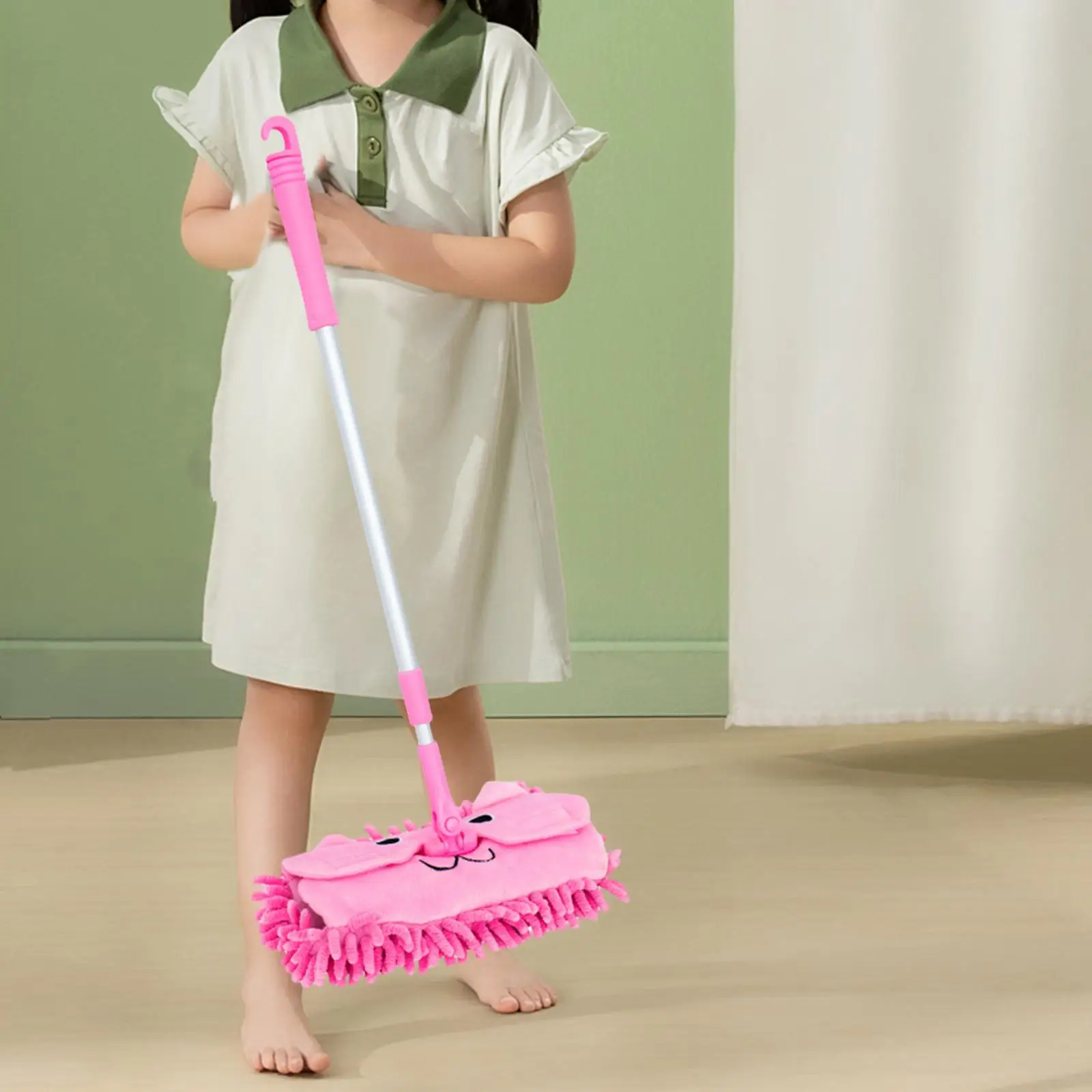 Kids Mini Mop Toy Pretend Play Housekeeping Cleaning Tool for Hands on Ability