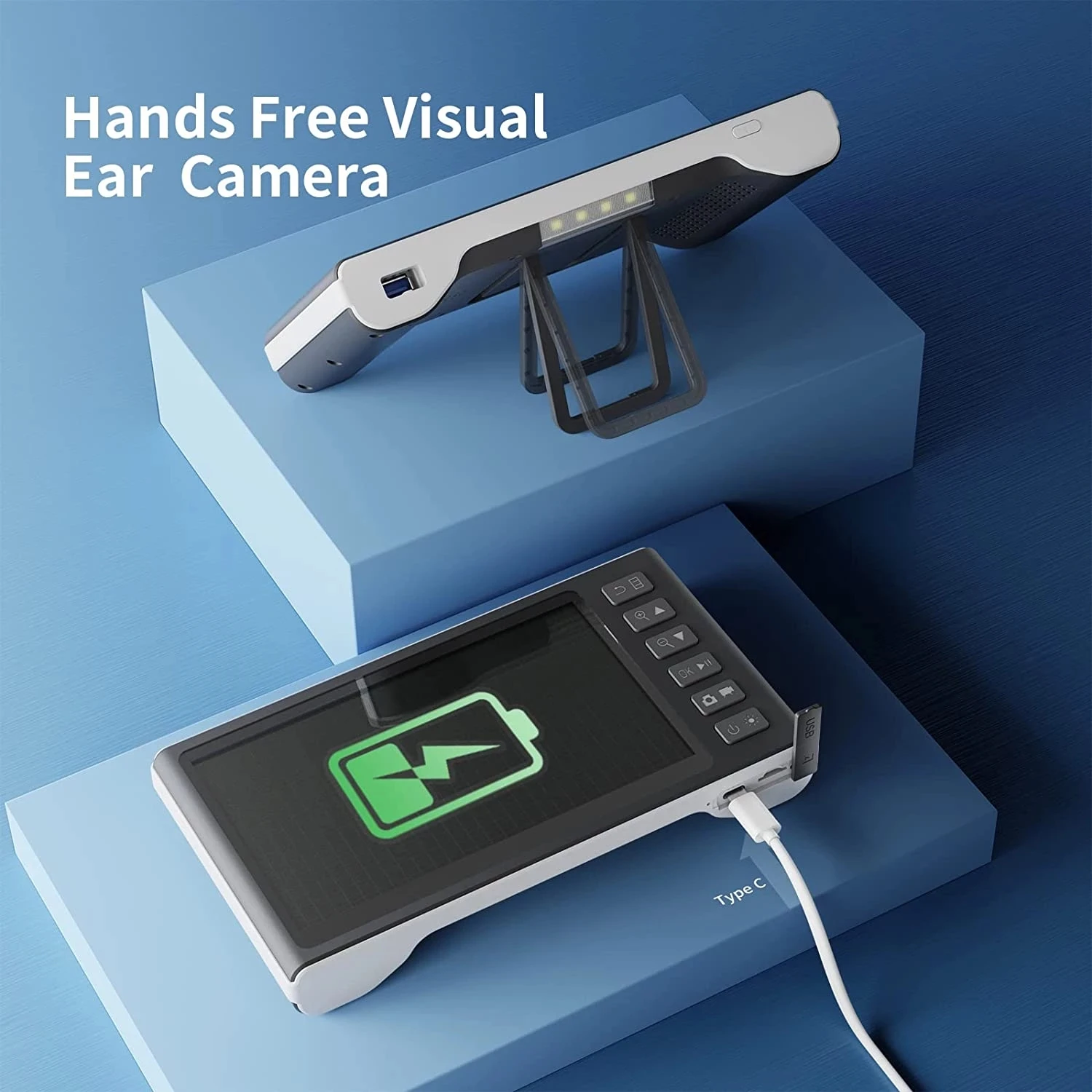 3.9 مللي متر 7 بوصة منظار الأذن الرقمي HD 1080P لتنظيف الأذنين الذكية البصرية الأذن المنتقى نوع-C شمع الأذن حفر الأذن الرعاية أدوات المنزل