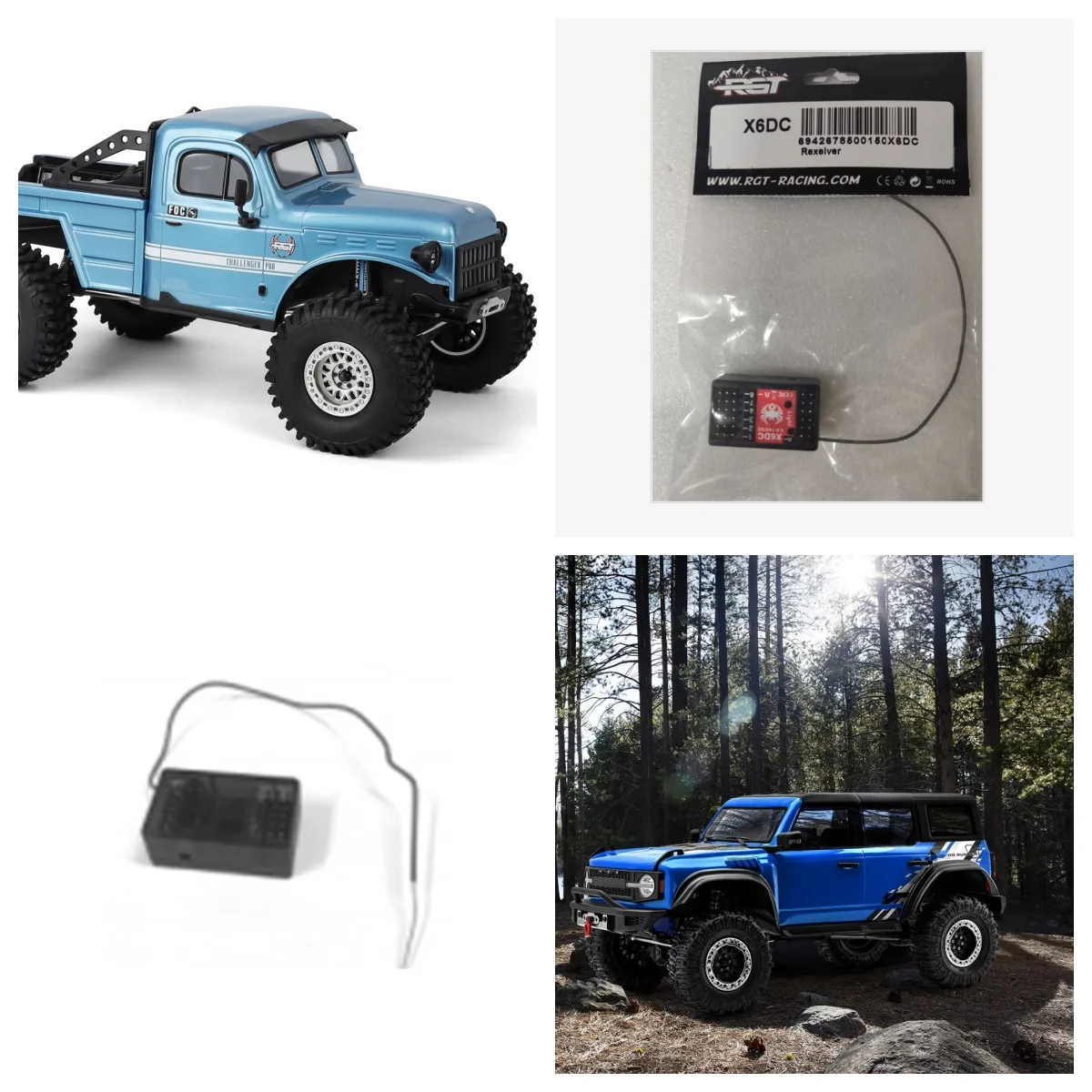 RGT Accessories X6DC Rexeiver For EX86190 EX86170 EX86150 EX86130 1/10 RC Electric Remote Control Off-road Vehicles