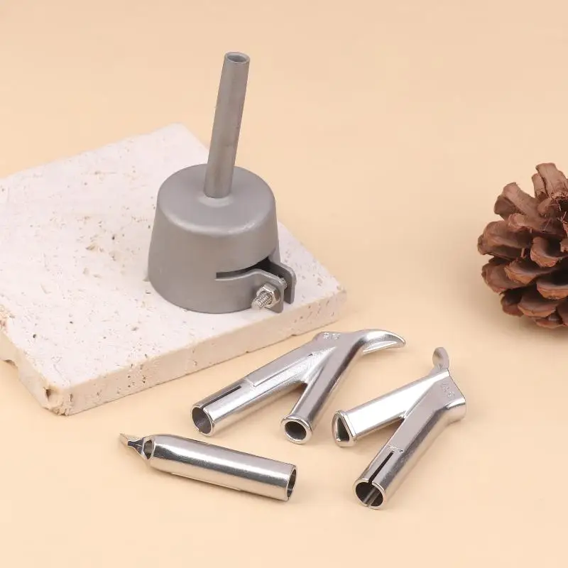 

Набор из 4 насадок для горячей сварки: насадка для сварочного пистолета, насадка из нержавеющей стали, треугольная насадка с фиксированной точкой, круглая насадка