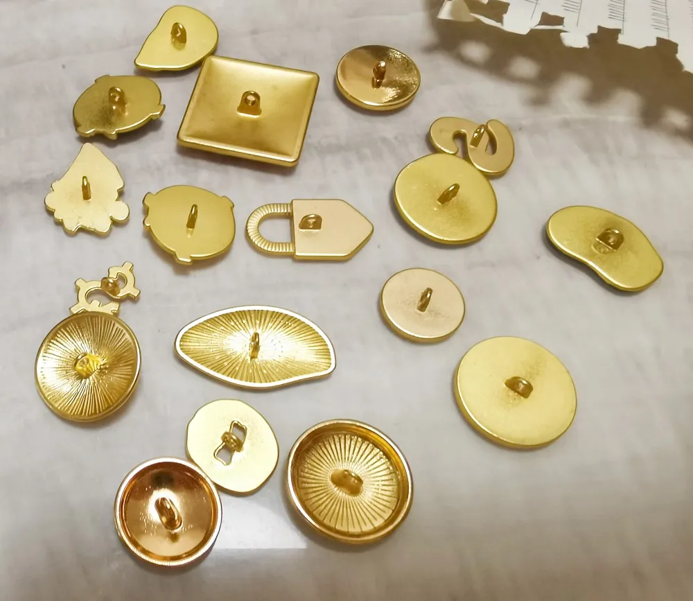Can be Mixed 10 pcs New eyes shape gold sewing button for luxurious cashmere coat,sweater clothes