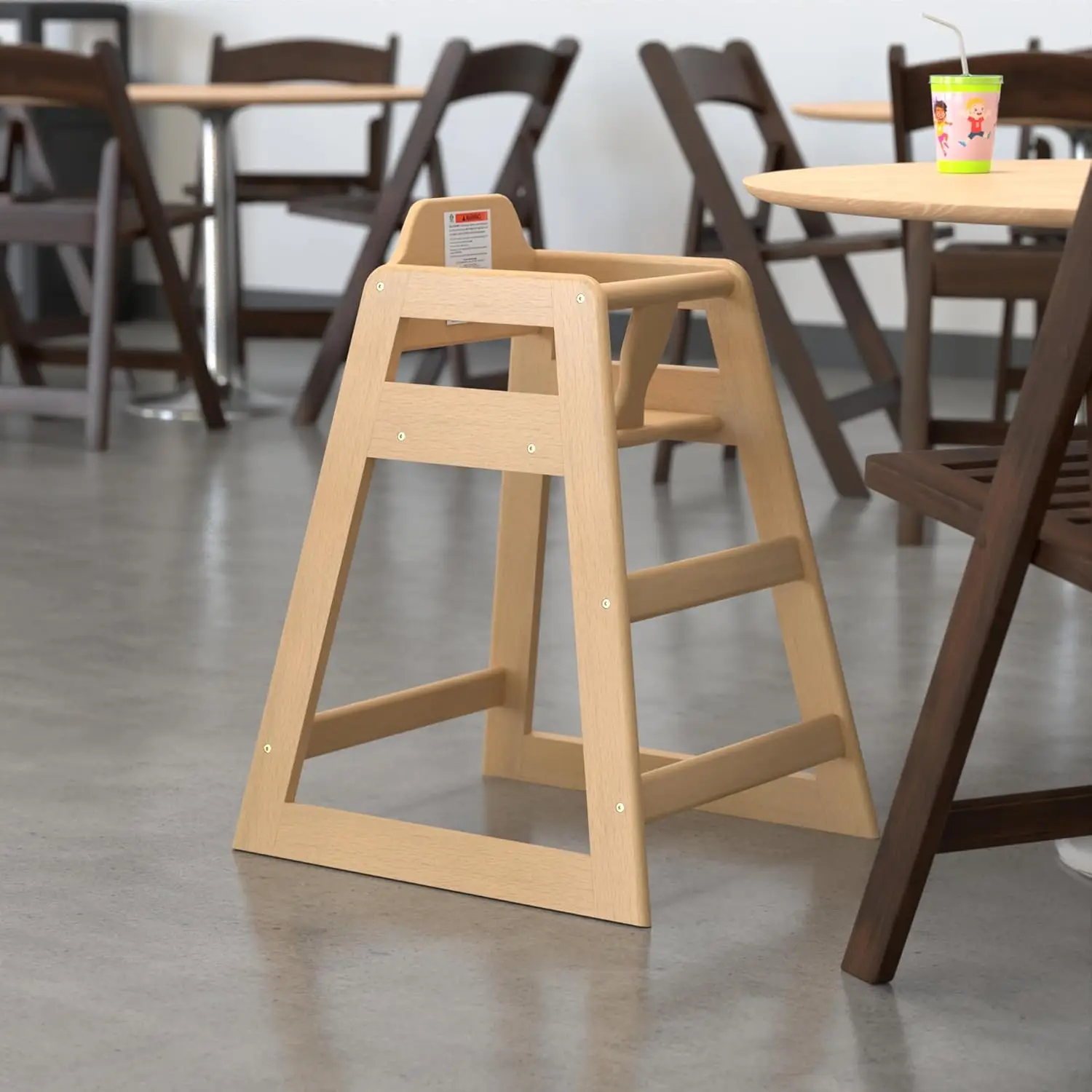 Trona de madera para bebés y niños pequeños, viaje portátil, trona de madera para restaurante a mesa, asiento plegable para niña y Bo