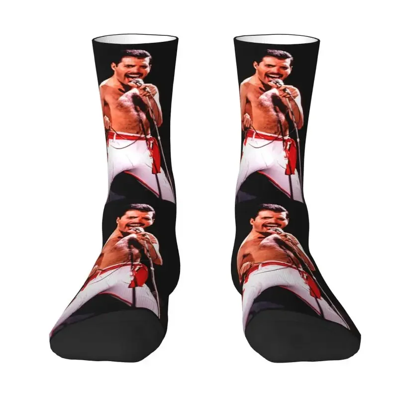 Freddie Mercury Dress Socks for Men Women Warm Funny Novelty Crew Socks