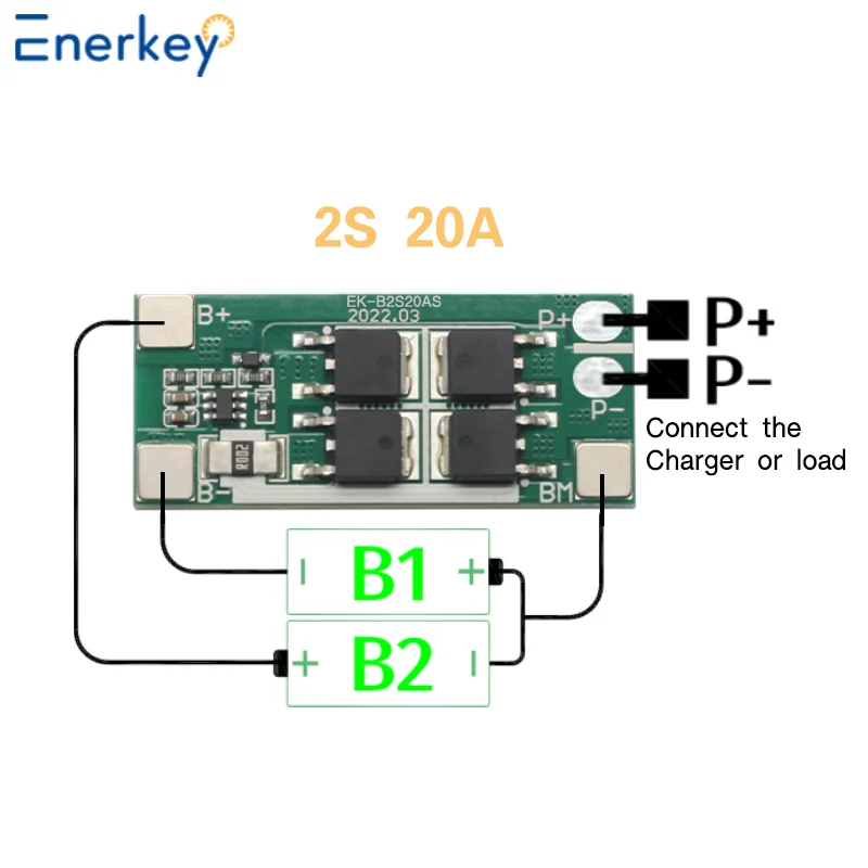 Enerkey sprzedaż hurtowa 2S 20A 30A akumulator litowo-jonowy ładowarka płyta ochronna BMS — zdjęcie produktu 2