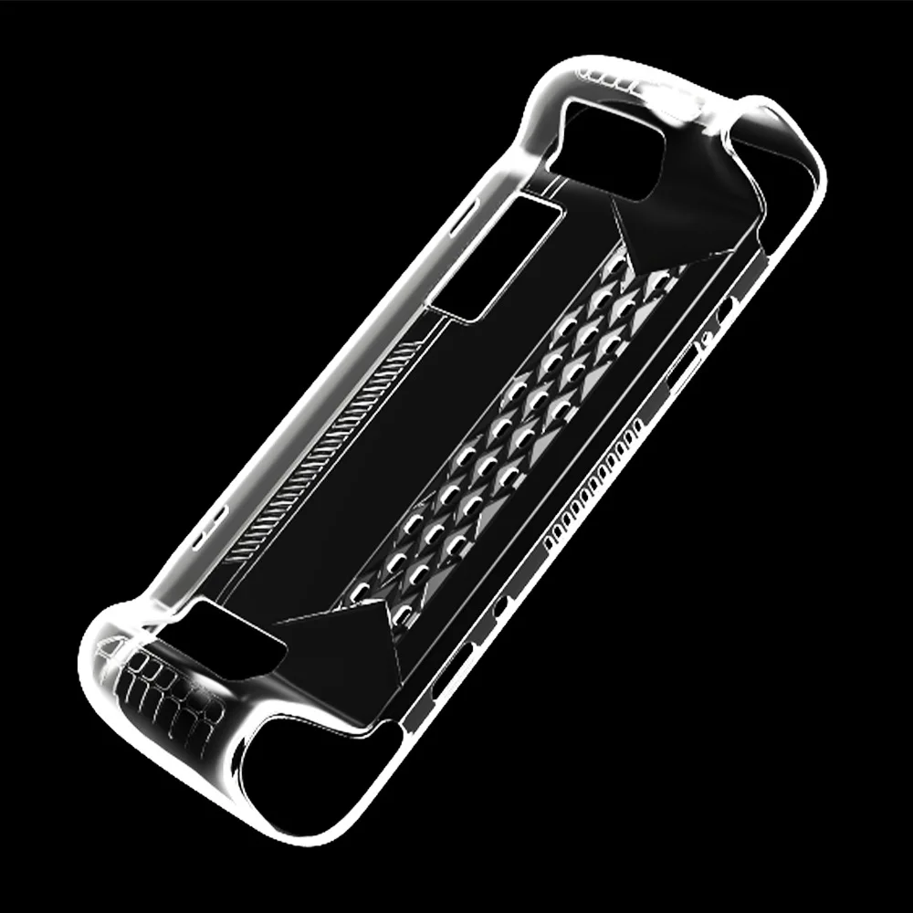 Cooling Protective Cover for Steam Deck OLED Game Machine TPU Transparent Sleeve Transparent Black Anti-drop Case