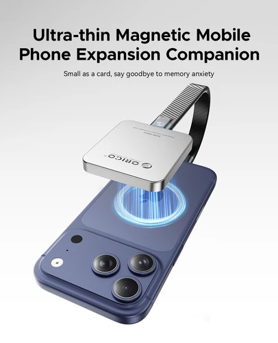 Imagen 2 del producto ORICO Mini SSD externo magnético para iPhone 16 15 Pro/Max ProRes 2000 MB/s 4K ProRes HDR Record and Store Estado sólido portátil