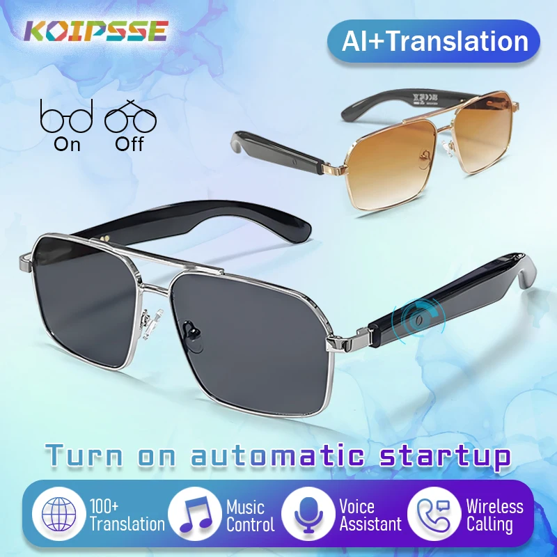 نظارات صوتية ذكية KOIPSSE مع وظيفة ترجمة الذكاء الاصطناعي، ألوان متعددة للاختيار من بينها لتشغيل الموسيقى والمكالمات #1