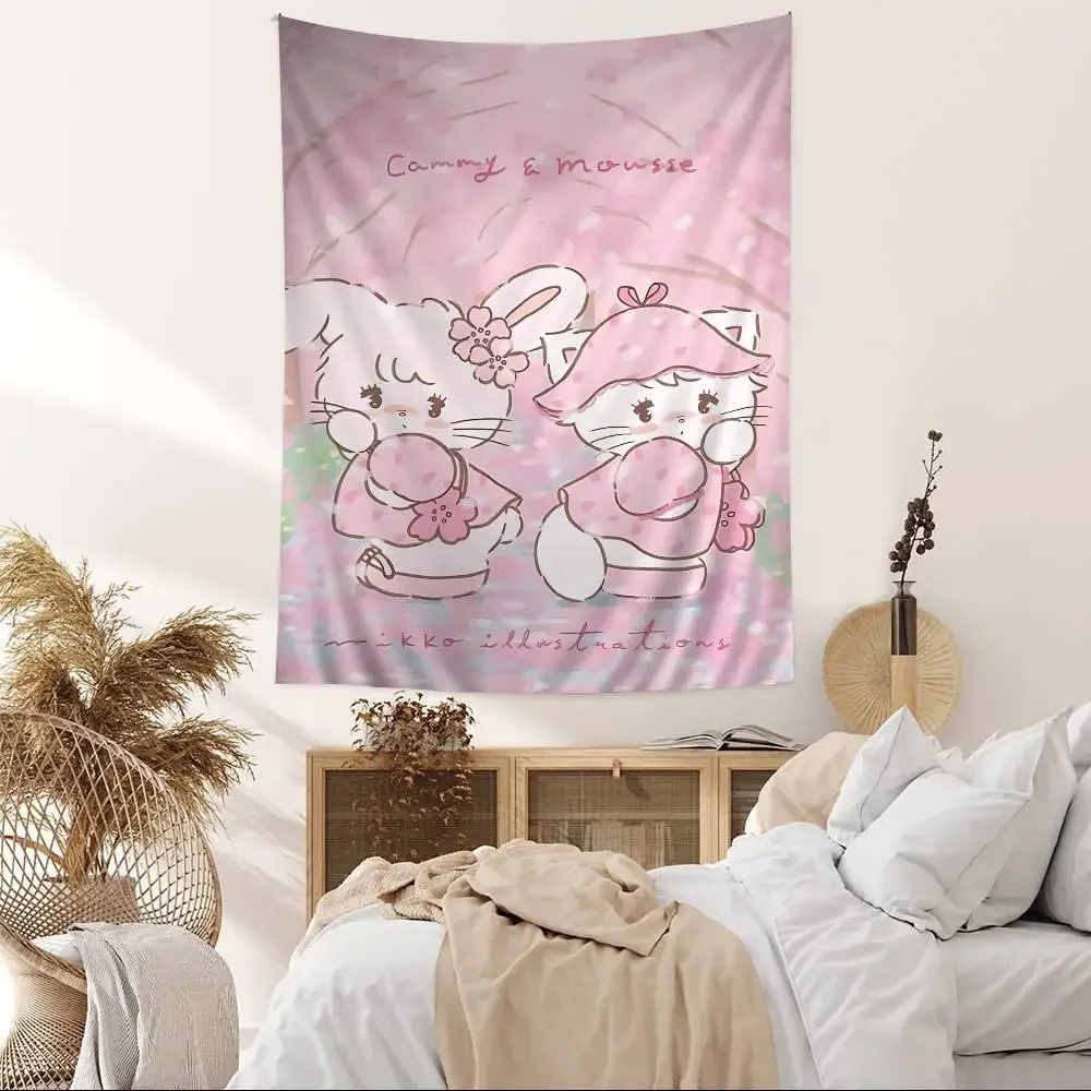 Cartoon Artwork M-Mikko Colorful Tapestry Wall Hanging Bohemian Wall Tapestries Mandala Wall Hanging Sheets