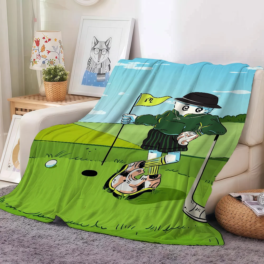 

Плед для гольфа M-Malbon-N, теплый и мягкий, подходит для спальни, гостиной, дивана, кровати, офиса, путешествий, кемпинга