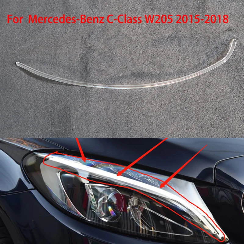 

For Mercedes-Benz C-Class C180 C300 W205 2015-2018 Lightguide Headlight DRL Light Guide Plate Daytime Running Light Tube Car