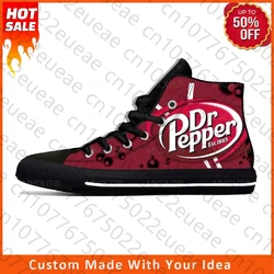 DR Pepper High Top Sneakers Mens Womens Teenager Casual Shoes Canvas Running 3D Print Shoes Cosplay Breathable Lightweight shoe