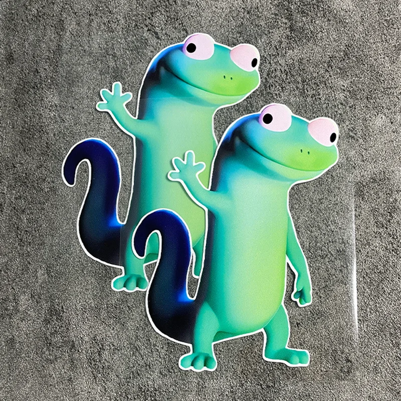 2Pcs/Set Funny Lizard Vinyl Stickers Waterproof Decals for Car Body Window Motorcycle Helmet Trunk Decor