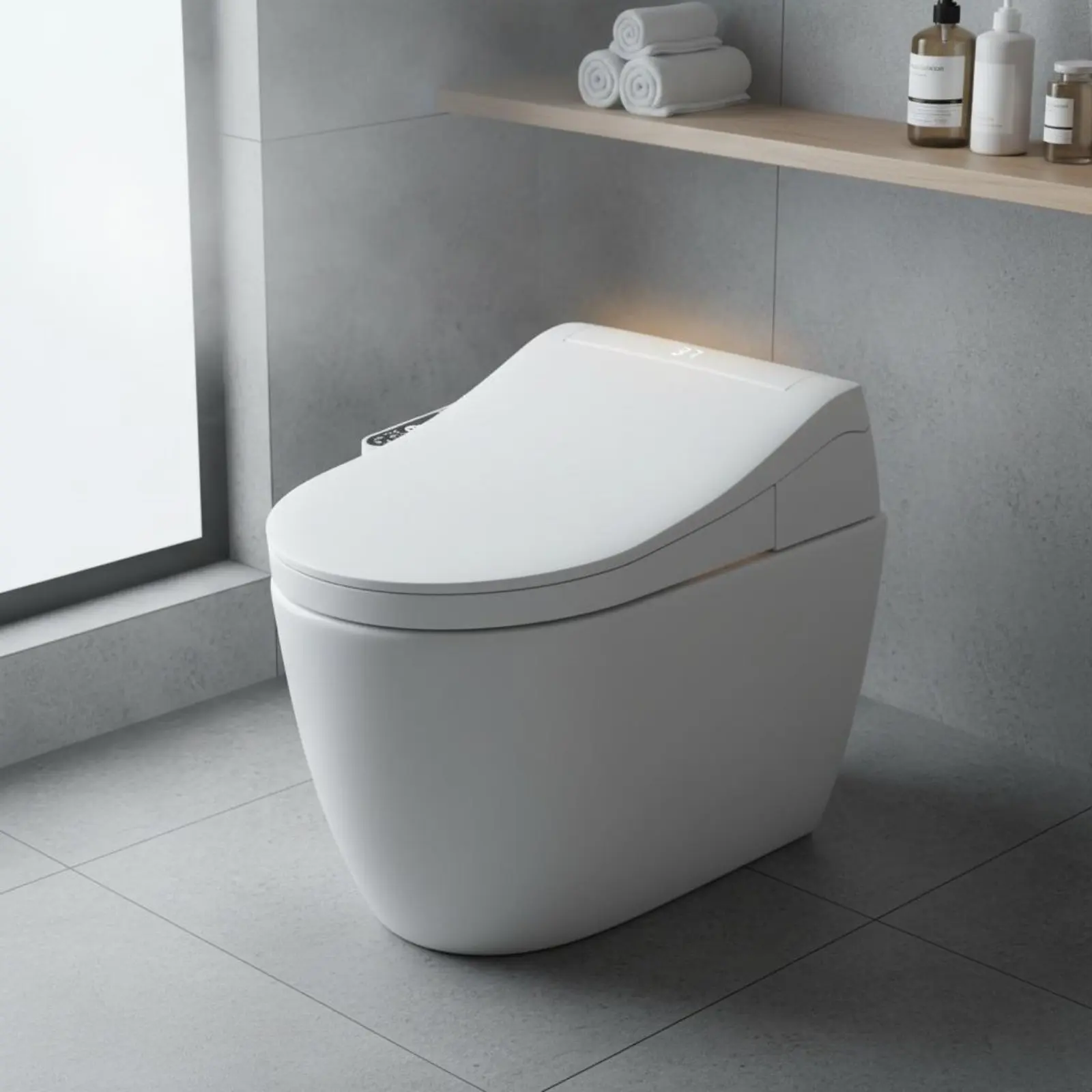 Smart Toilet Seat Twin Control Front Spray Toilet Seat Bathroom Fixture Easy Installation Self-Cleaning view 4