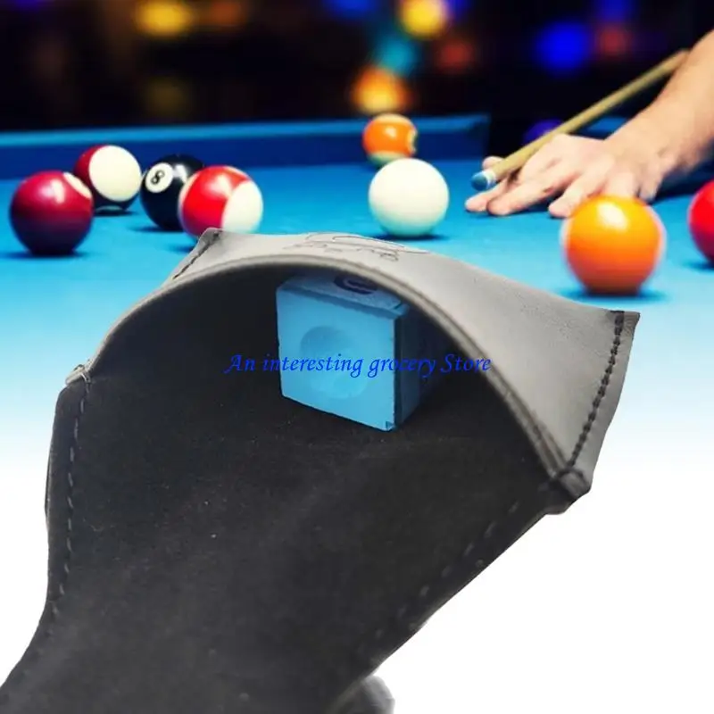 

652D Billiard Chalk Holder, Snooker Chalk Holder, Cue Chalk Holder PU Leather Bag
