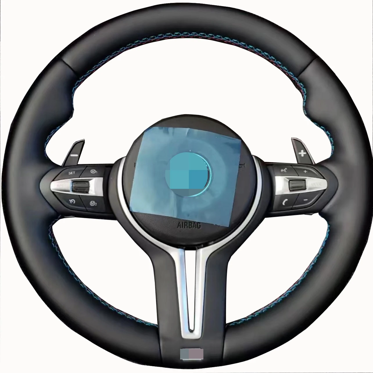 Quick Release Handmade old yo new Leather Steering Wheel For BM