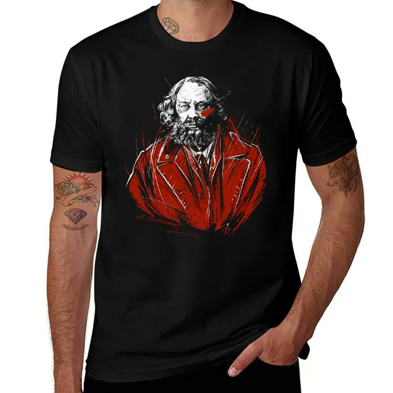 

Bakunin man designer t shirts T-Shirt Mikhail shirt t t funny shirt personalised cotton