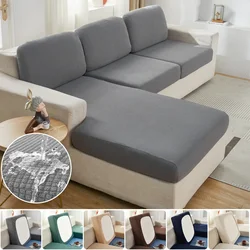 Waterproof Jacquard Sofa Seat Cushion Cover for Living Room Kids Furniture Protector Polar Fleece Stretch Sofa Covers Removable