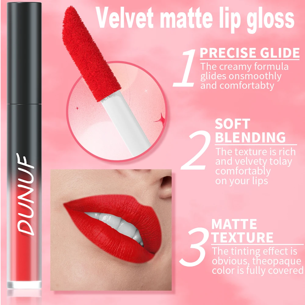 5pcs Multi-Purpose Matte Long Lasting Lip Gloss Multiple Colors, Long Lasting Waterproof Lip Gloss, Coloring, Eyeshadow