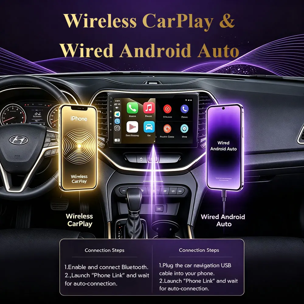 For Nissan Versa sedan  2015-2019 Car Radio Autoradio Wireless CarPlay Bluetooth 4G Split Screen Touch Screen  QLED Head Unit