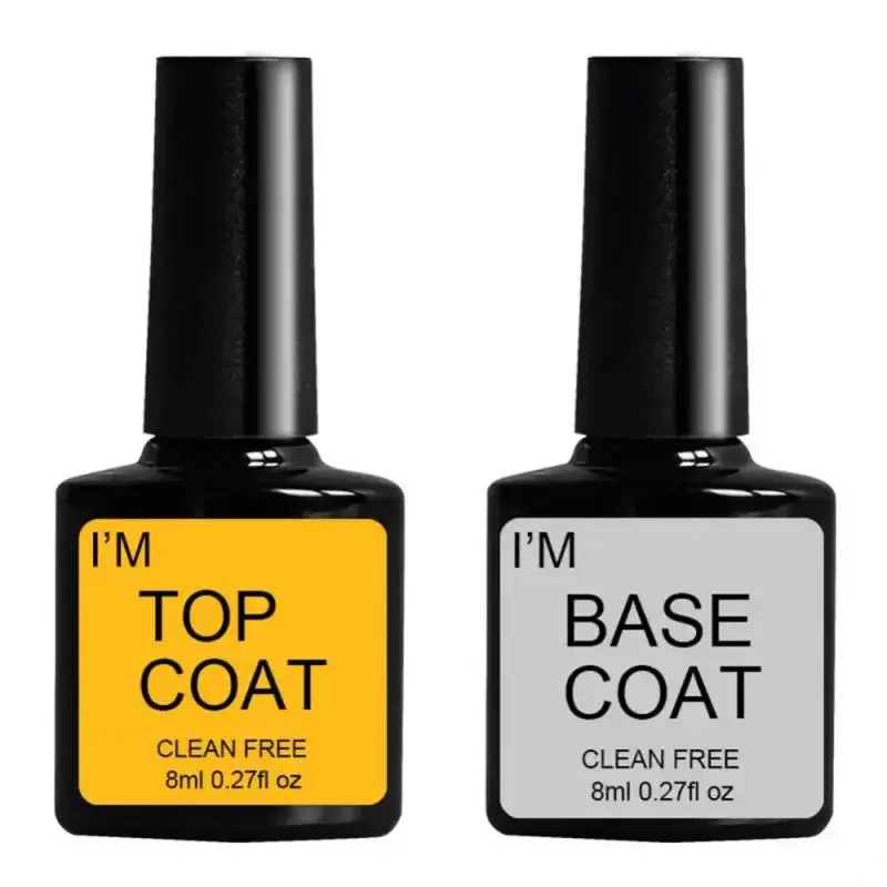 Nail Art Top Base Coat Smalto gel Glassa opaca Guarnizione in gomma Design al neon UV Top ibridi per unghie Accessori per unghie Fascino per unghie