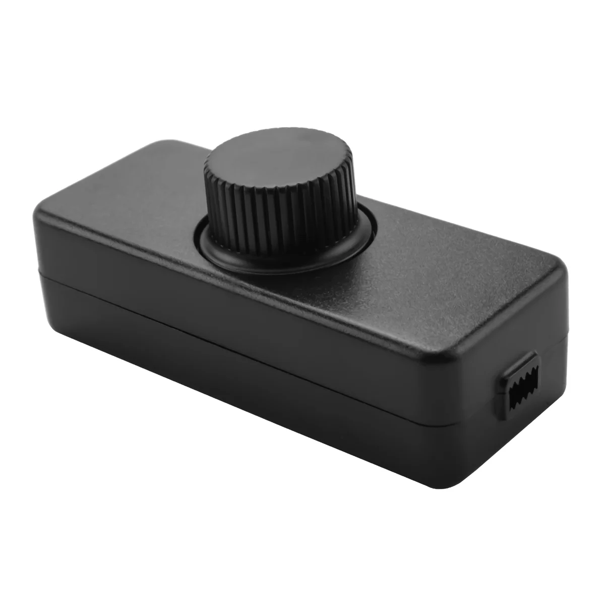 ABZV-inline LED-dimmer, ingebouwde draaibare AAN/UIT- en knopbedieningsdimmer voor dimbare 3-100W LED/gloeilamp zwart