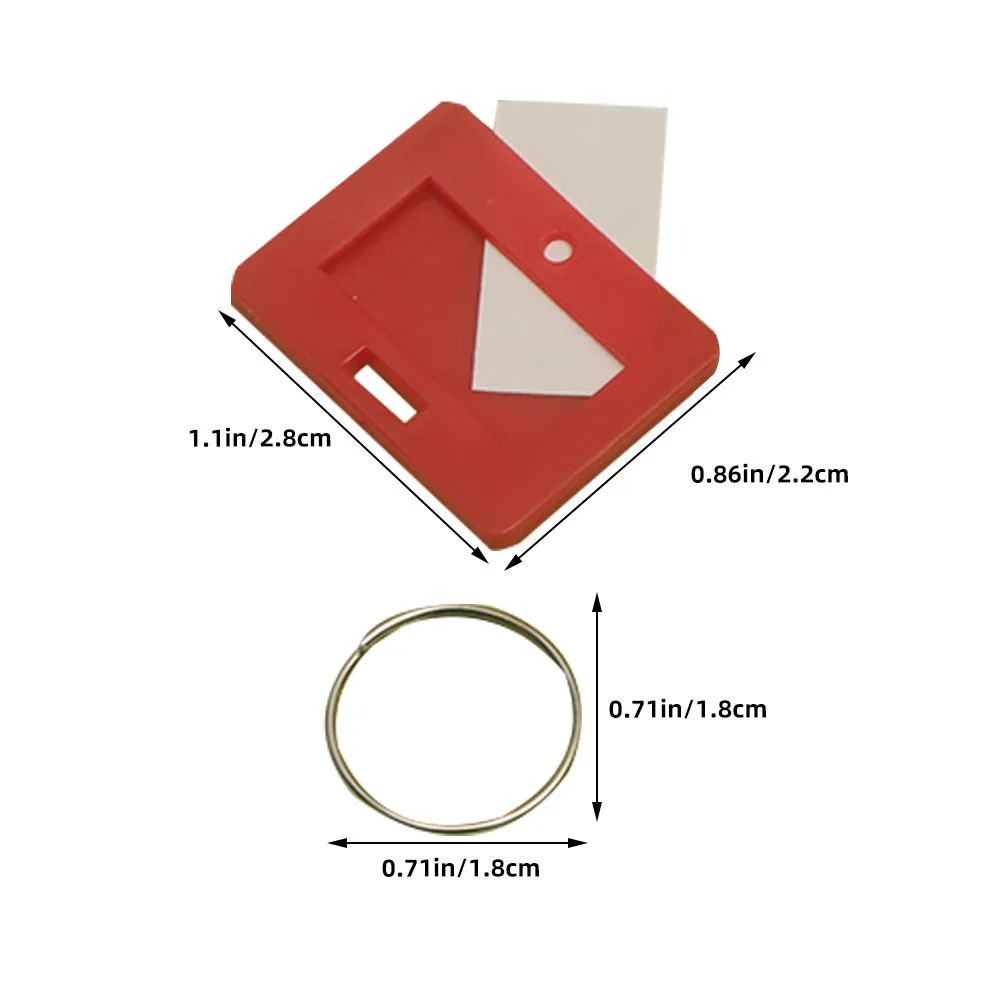 50Pcs Key Tags Plastic Round and Shaped Numbered Key Discs Color Coded for Home Office Car Keys Luggage