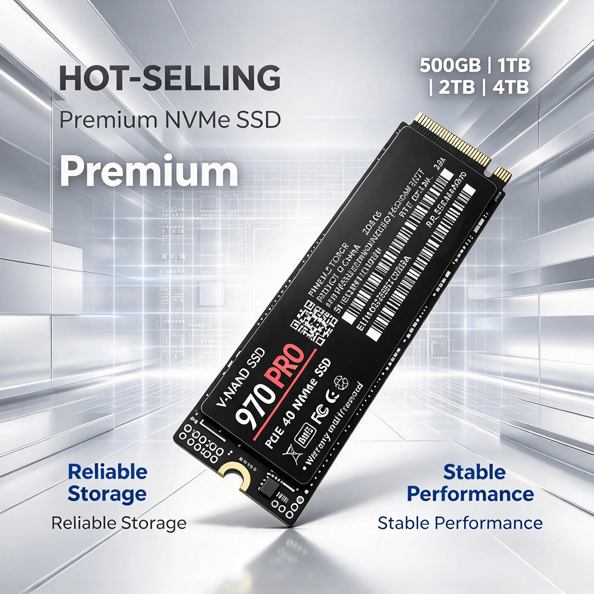 SSD PCIe 4.0x4 M.2 NVMe 970 PRO 500GB 1TB 2TB 4TB 7300MB/s Carrega Jogos em Segundos PS5 Laptop Desktop