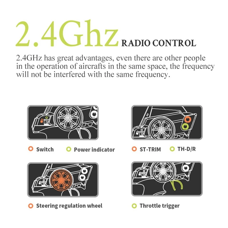 144010-2186 Transmitter Remote Controller For Wltoys 144010 124007 124016 124017 104002 104072 RC Car Replacement