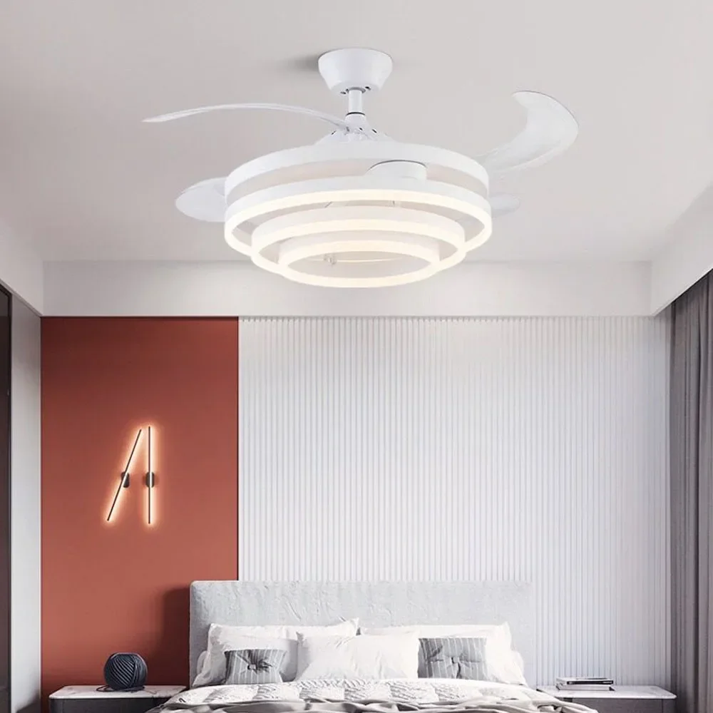 New Living Room Invisible Nordic Ceiling Fan Light Dining Room Bedroom Home Simple Modern Led Fan Light Ceiling Fan Light