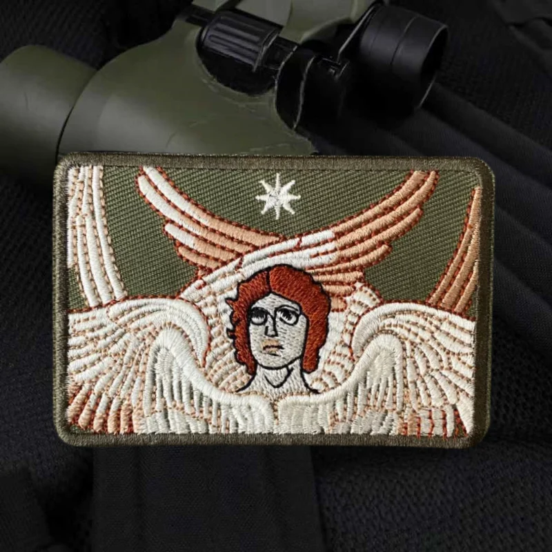 Parche táctico bordado 3D Ángel Seraphim con velcro para chaleco