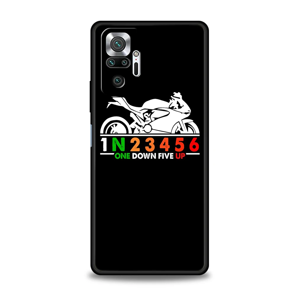 1N23456 Motorcycle Phone Case Cover for Redmi Note 12 11 10 Pro Plus 8 8T 9 K50 K40 Gaming 9A 9C 9T Pro Plus Silicone Shell Bags