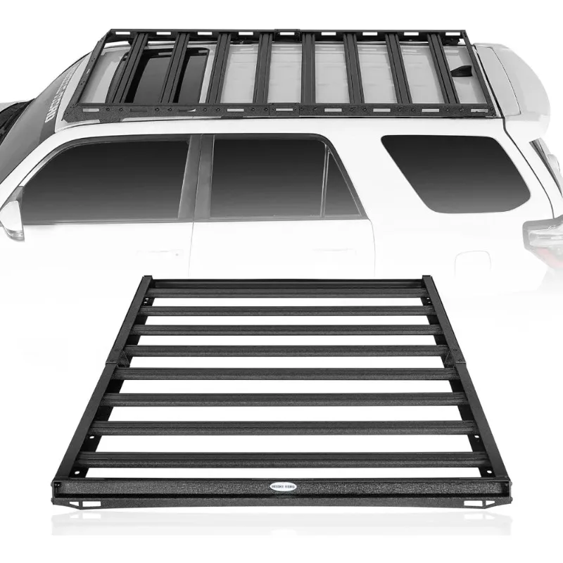4Runner Full-Length Roof Rack Aluminum Cross Bars Cargo Basket Carrier Rails for 2010-2024 Toyota 4Runner 5th Gen, Overland Roo