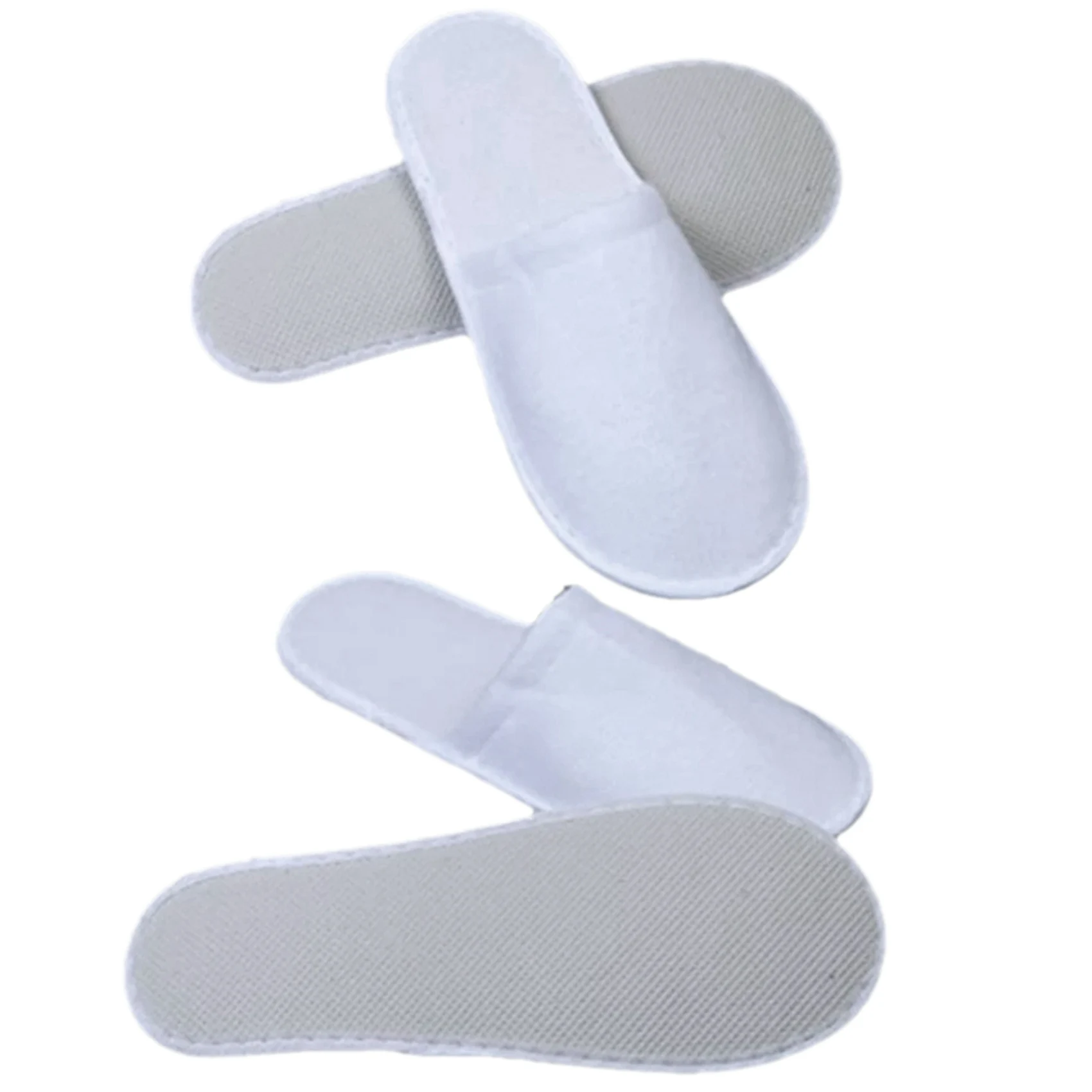 

FBIL-40 пар одноразовых тапочек с закрытым носком, женские и мужские ультратонкие плюшевые нескользящие одноразовые тапочки с начесом для дома в отеле
