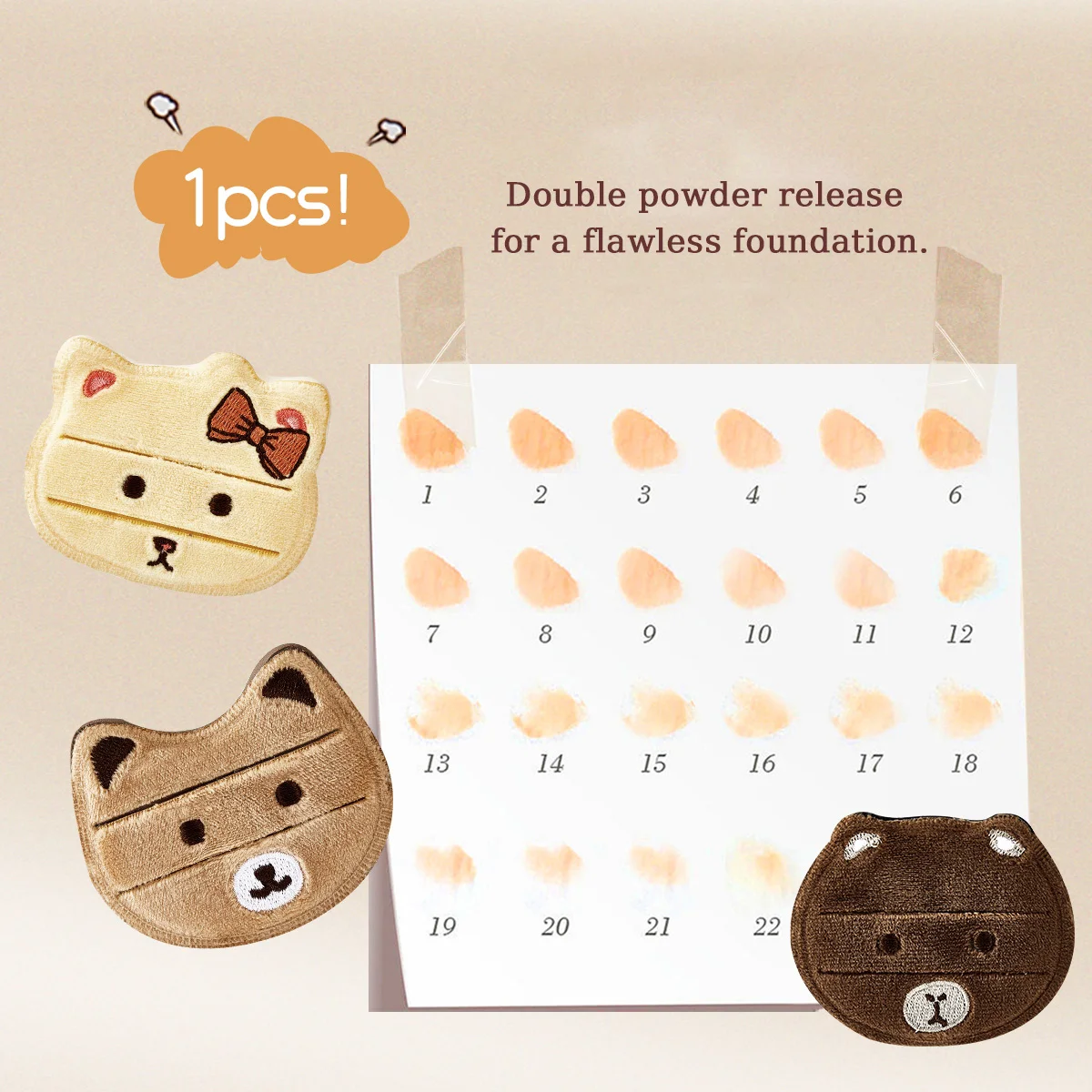 Bouffée de maquillage douce et épaisse de qualité supérieure – Jolie éponge à double usage humide et sèche, respectueuse de la peau pour un maquillage de base mieux ajusté