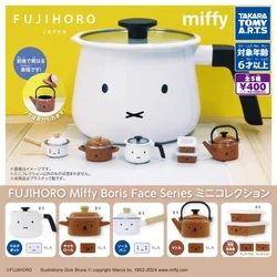 TOMY Original 5Pcs Gashapon FUJIHORO Miffy Boris Face Series ミニコレクション Toys For Kids Gift Collectible Model Ornaments