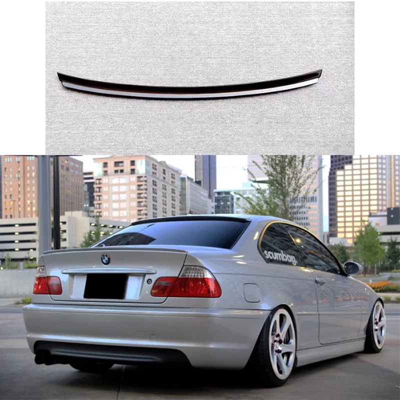 For 1998-2006 BMW 3 Series E46 ABS Plastic M3 Style Boot Ducktail Lip Car Spoiler Wings Accessories E46 M3 Lip Spoiler