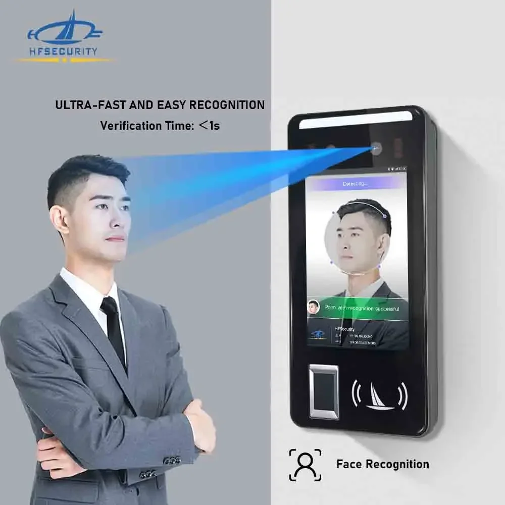 HFSecurity FR05 Android Face Recognition System NFC Card Time Recording Face Recognition Terminal with Free Software